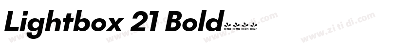 Lightbox 21 Bold字体转换
